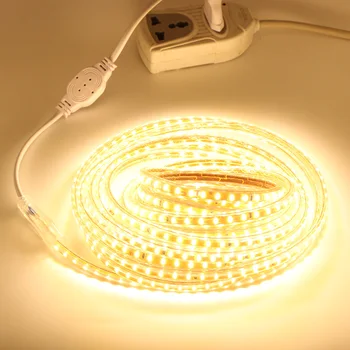 Benzi de Lumină LED-uri SMD3014 AC 220V 120 LED/M Ghirlanda Festival Lampa de Bandă IP67 rezistent la apa +UE Plug în aer liber LED Backlight Fâșii de Lumină