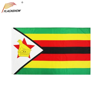 Flagnshow Zimbabwe Pavilion 3X5 METRI Agățat Zimbabwe Steaguri Naționale Poliester cu Garnituri de Alama 3x5 Picior de Pavilion pentru Decor