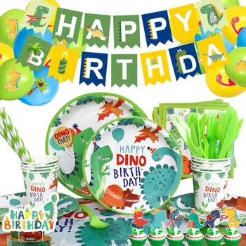 60%HOT1 Set Tacamuri de unica folosinta Desene animate Dinosaur Model Convenabil de Hârtie Părți față de Masă KitchenwareS1 pentru Nunta
