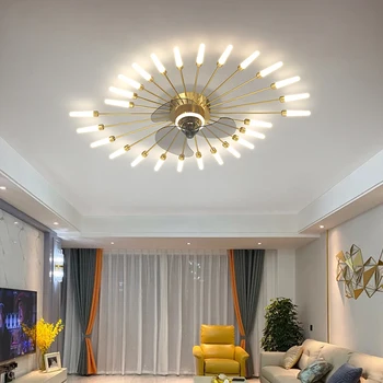Foc de artificii în Formă Nouă, Modernă cu LED-uri Ventilator de Tavan Iluminat Interior Pentru luat Masa Living Dormitor camera Copii ACASĂ Decorare Prindere Lumini