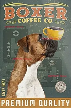 Amuzant Tin Semn Boxer Câine Semne de Perete Art21 Poster de Perete Placa Decor Panou Retro Vintage Murală 8x12 Inch