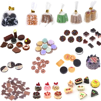 Biscuiți Desert Cookie-Uri De Ciocolată Sticla Poate Miniatură Casă De Păpuși Decor Bucatarie Produse De Panificatie Pentru Copii Copii Pretinde Juca Jucării