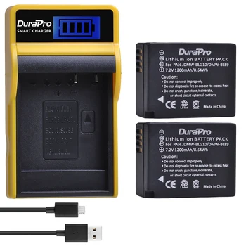 DuraPro DMW-BLG10 DMW BLE9 aparat de Fotografiat Baterie + LCD USB Incarcator pentru Panasonic LUMIX GF5 GF6 GX7 Mark II GX80 GX85 DMC-LX100 Camera
