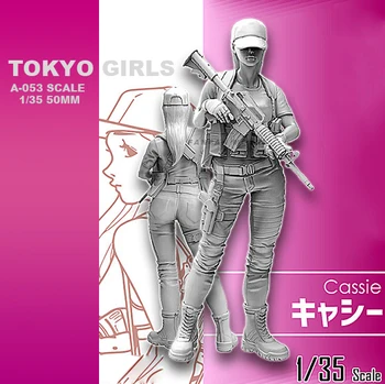 1/35 Rășină Kituri Figura Tokyo Fata de Frumusete Soldat Serie de Rășină Soldat auto-asamblate (50mm) O-053