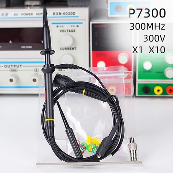 Noi P7300 Sondă Osciloscopică 300MHz Cablu Bnc Osciloscop Conector Capac de Protecție domeniul de Aplicare de Măsurare Sondă cu Atenuator X1/X10 300V 0