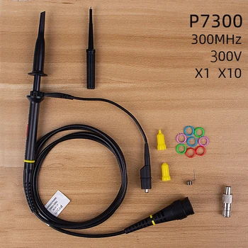 Noi P7300 Sondă Osciloscopică 300MHz Cablu Bnc Osciloscop Conector Capac de Protecție domeniul de Aplicare de Măsurare Sondă cu Atenuator X1/X10 300V 5