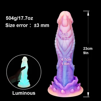 Luminos Animal Vibrator Anal Plug pentru Femei Strălucire în Întuneric Analsex Penis Adulti Jucarii Vagine Masaj Dragon Vibratoare Sex Erotic Produse 1