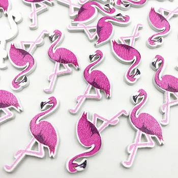 50pcs nu - Găuri Flamingo Butoane din Lemn de Cusut Nasturi Scrapbooking Meserii Accesorii 22*35mm WB689