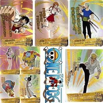 One Piece Luffy Roronoa Zoro Rss Ur Personaje Anime Bronzare Colectia de jocuri Flash Card pentru Copii Jucării de Crăciun Cadou de Ziua de nastere
