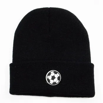 Bumbac de fotbal broderie Îngroșa tricot pălărie de iarnă pălărie cald Chelioși capac beanie hat pentru barbati si femei 318 2