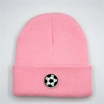Bumbac de fotbal broderie Îngroșa tricot pălărie de iarnă pălărie cald Chelioși capac beanie hat pentru barbati si femei 318 3