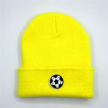 Bumbac de fotbal broderie Îngroșa tricot pălărie de iarnă pălărie cald Chelioși capac beanie hat pentru barbati si femei 318 4