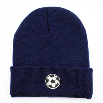 Bumbac de fotbal broderie Îngroșa tricot pălărie de iarnă pălărie cald Chelioși capac beanie hat pentru barbati si femei 318 5