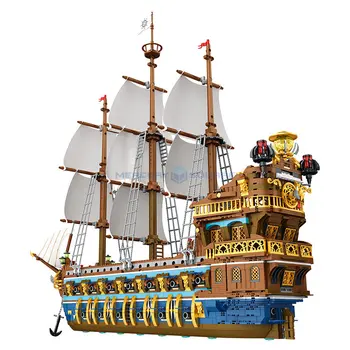 Soarele Flotei Regale Model de Nava Creative Expert Idei 66011 Caraibe Film Barcă cu pânze Blocuri Caramizi de Jucarie pentru Copii pentru Cadou