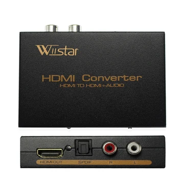 Wiistar hdmi la hdmi &R/L& audio spdif cu 2.1/5.1 ch hdmi audio extractor free shipping