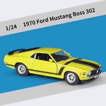 WELLY 1:24 Ford Mustang Boss 302 Muscle Car Aliaj Model de Masina Diecasts & Vehicule de Jucărie Colecție de Mașini de Jucărie Băiat Ziua de nastere cadouri