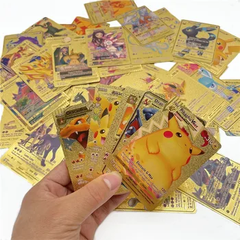 10BUC Pokemon Card PVC Vmax GX Card de Energie Charizard Pikachu Colecție Rară de Luptă Card de Antrenor Copii Jucărie Cadou de Crăciun engleză