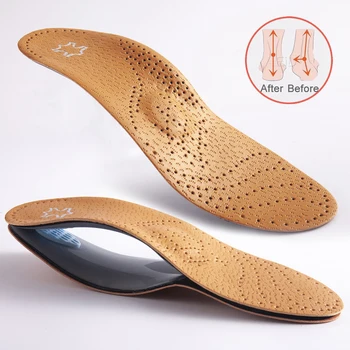 Piele Ortezare Branț Pentru Picioare Plate Suport Arc Pantofi Ortopedici Unic Tălpi De Picioare Bărbați Femei O/Picior X Corectate De Îngrijire Pad