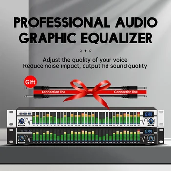 Profesional Digital cu Egalizator Grafic 31 Trupa Efect Audio Controller Procesor Scenă Și Karaoke Equalizadores cu Squelch
