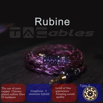 Rubine.3 elemente hibride upgrade cablu 2.5 3.5 4.4 tip c Lumina-ning