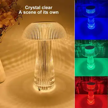 Modelul de Cristal Lampă de Masă Diamant Lumina de Noapte LED Reîncărcabilă Lampă de Birou Ciuperci Decor de Lumină Cadou Pentru Bar Noptiera Dormitor