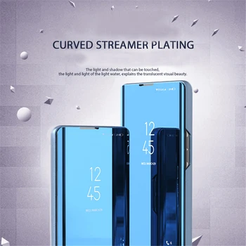 Oglinda Piele Flip Cover Pentru Samsung Galaxy S21 Ultra Plus S20 FE Nota 20 A72 A52 A32 A71 A51 A21s M51 5G Caz Coque Fundas