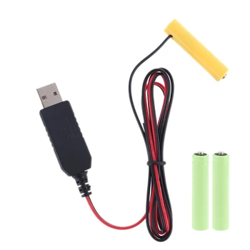 Universal LR03 AAA Eliminator de Baterie USB 2m Cablu de Alimentare Înlocui de la 1 la 4 buc AAA 1.5 V Baterii Electrice de Jucarie Ceas Y98A