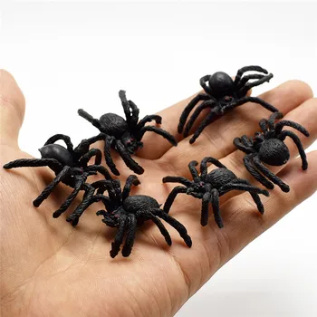 5pcs Groază 4.5 cm Negru Spider Casa Bantuita de Păianjen Bar Partidul Decor Consumabile Simulare Complicat Jucărie Decor de Halloween