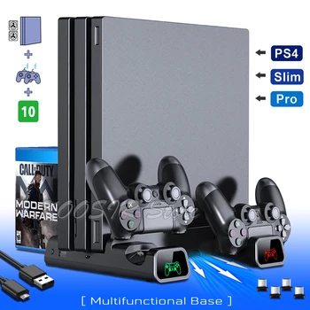 PS4 Slim / PS4 Pro Consola Universală în poziție Verticală Consolă Play Station PS 4 Cooling Stand Incarcator Disc Slot Pentru Playstation 4 Slim