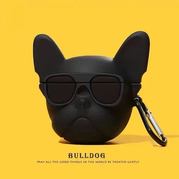 Muzica Hip-Hop Pug Câine recorder Retro Silicon pentru Apple Airpods 2 3 Capac pentru AirPods Pro Caz Căști Căști de Protecție