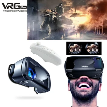 VRG Pro Realitate Virtuală 3D set de Căști VR Ochelari Inteligente Casca pentru Smartphone-uri Telefonul Mobil 5-7 Cm Binoclu cu Controale