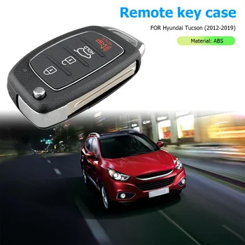 Shell Mașina de Acoperire Accesorii Cheie 4 butoane Flip Key Fob Caz cu Lama Netaiata de Înlocuire pentru Hyundai Santa Fe, Sonata