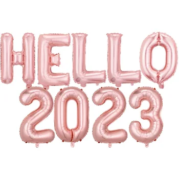 16inch Baloane Set 2023 An Nou Fericit Aluminiu Baloon Ziua de Anul Nou Decor Scenă BUNĂ, Baloane Folie