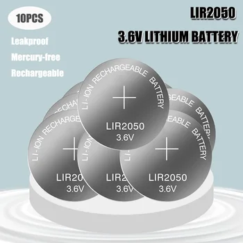 10BUC Baterie Reîncărcabilă LIR2050 3.6 V Litiu Butonul de Monedă Baterii Ceas Celule LIR 2032 Înlocuiește CR2050/ML2050