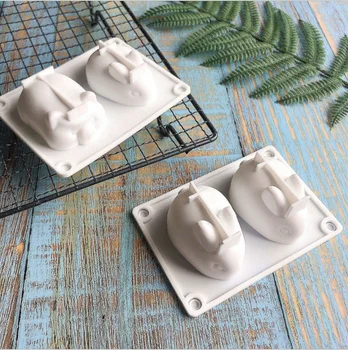 3D Iepure Tort Mousse de Mucegai DIY Tort Copt Decorative Budincă de Mucegai Desene animate Iepure Porc Modelare Mucegai Silicon