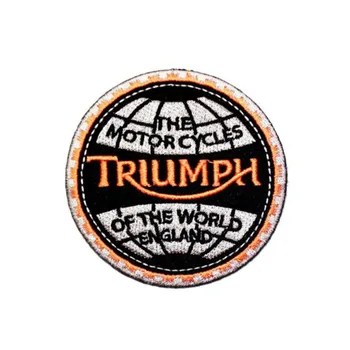 Brodate Logo Designs Tipuri de Triumf Britanic de Motociclete de Epocă Motociclist Camasa Sacou Capac de fier Clasic, pe patch-uri