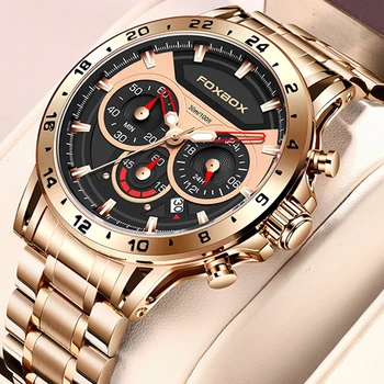 LIGE Barbati Ceas Brand de Top Sport de Lux Cuarț Mens Ceasuri Plin de Oțel rezistent la apă, Cronograf Ceas de mână pentru Bărbați Relogio Masculino