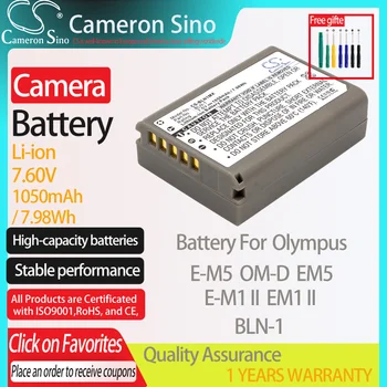 CameronSino Baterie pentru Olympus E-M5 OM-D EM5 E-M1 II EM1 II se potriveste Olympus BLN-1 Baterii aparat de fotografiat Digital 750mAh 7.60 V Li-ion