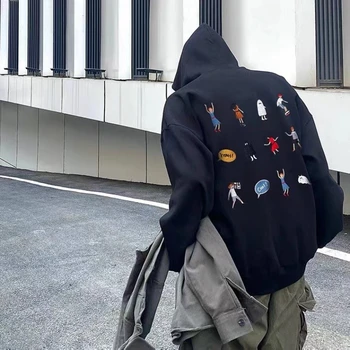 Bărbați Femei Hoodies Supradimensionate Streetwear de Imprimare de Moda Casual, Hip-Hop Harajuku Tricou Vintage Hanorac Unisex Pulovere