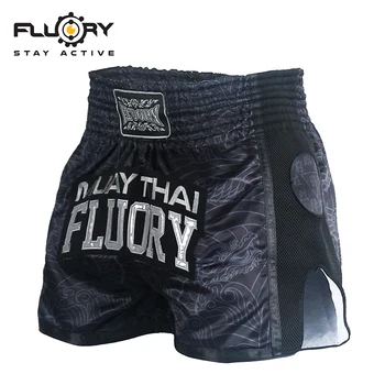 FLUORY Bărbați Profesionist de Muay Thai Shorts copii adulți respirabil Box Lupte de luptă de formare pantaloni Scurți
