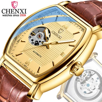 CHENXI Brand de Lux Automat Mechanical Ceas Bărbați Impermeabil de Afaceri Ceas Skeleton Tourbillon Ceasuri Relogio Masculino