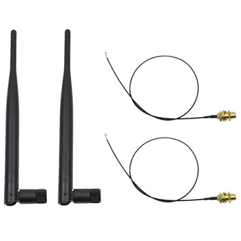 6dBi Dual Band M. 2 IPEX MHF4 U. fl Cablu Cu conector RP-SMA Antenă Wifi Set Pentru Intel AC 9260 9560 8265 8260 7265 7260 unitati solid state M. 2 Card