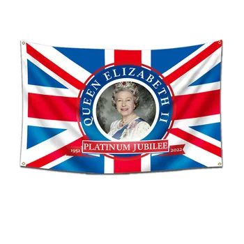 3x5ft 2022 Elisabeta a II-a Majestății sale Pavilion 70 de ani Regina Regatului Unit Elisabeta a II-Pavilion Banner 3