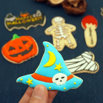 6pcs Halloween Biscuit Mucegai Oțel Inoxidabil Glazura Cookie Mor Bomboane Impresia DIY uz Casnic Produse pentru Copt 4