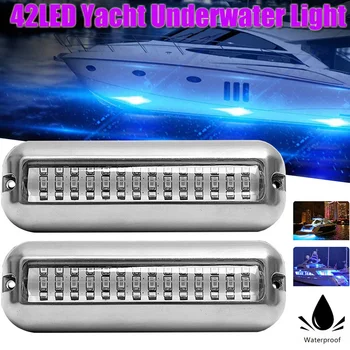 2 buc de 5 Inch Yacht Subacvatice 42 LED-uri lumini de Navigație Pentru Camioane Barca Stern Anchor Lumina Marin Ambarcațiuni care Navighează Semnal de Lumină 10-30V
