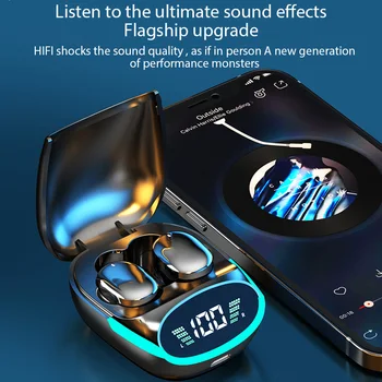 TG06 set cu Cască Bluetooth Wireless TWS Căști HIFI Bass Stereo Căști Cu Microfon, Control Tactil în Ureche Căști pentru Smartphone