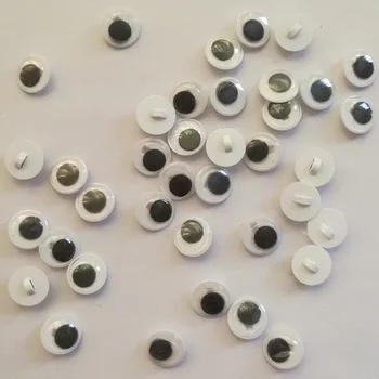 Ochii din Plastic pentru Meserii 100PC 12MM Rotund Coase pe Coase pe Wiggly Google Ochii din material Plastic de Desene animate de Animale globilor oculari Ochii Papusi Accesorii