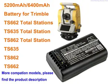 Cameron Sino 5200mAh/6400mAh Acumulator pentru Trimble TS635,TS862,TS662 Statii Totale,TS635 Stația Totală,TS635 Stația Totală,TS662
