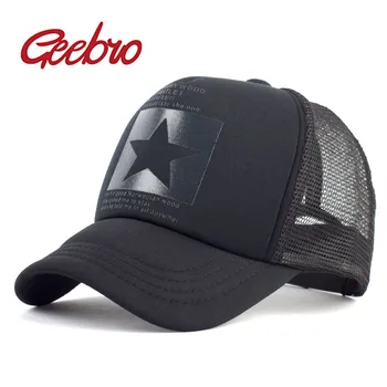 Geebro de Vară de Moda Stele a subliniat Șapcă de Baseball Femei Bărbați ochiurilor de Plasă Respirabil Snapback Cap Unisex Sport Reglabile Pălării Tata Pălărie Os