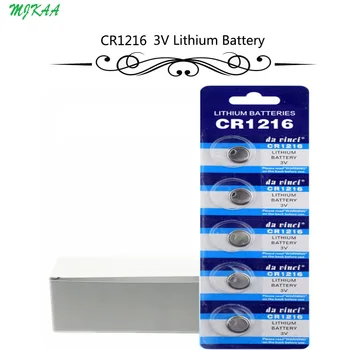 100buc=20Card CR1216 Baterii Buton DL1216 BR1216 Celule Monedă Baterie de Litiu de 3V CR 1216 5034LC Pentru Ceas Electronic de la Distanță Jucărie